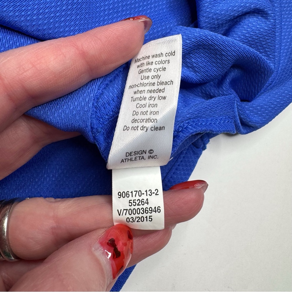 Athleta Wick-It Wader Long Sleeve Hoodie Swimsuit Coverup Bora Bora Blue Small - Picture 10 of 11